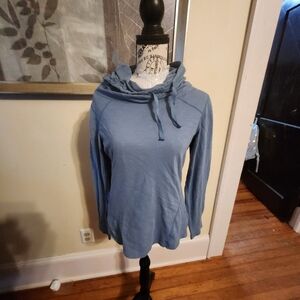 Exofficio Women's Slate Blue Cowl Neck Long Sleeve